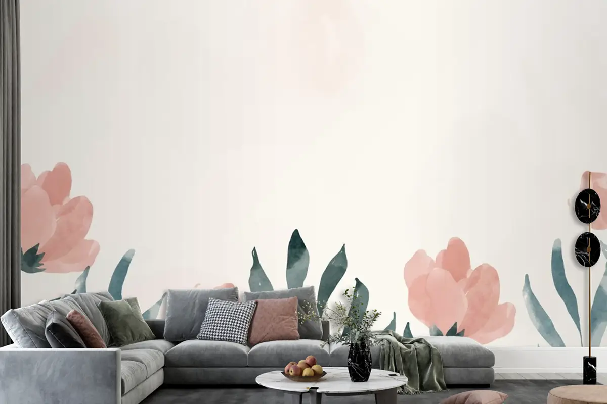 El Boyalı Suluboya Çiçek Arka Plan Duvar Kağıdı 