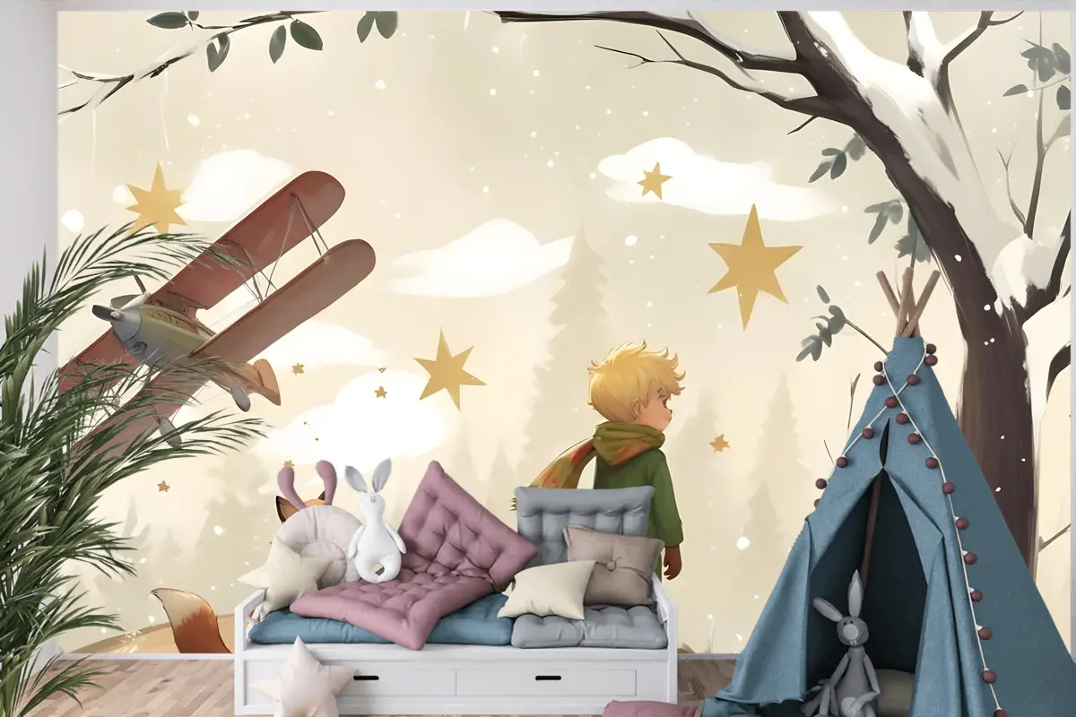 Çocuklar Küçük Prens Çocuk Odası Duvar Kağıdı 