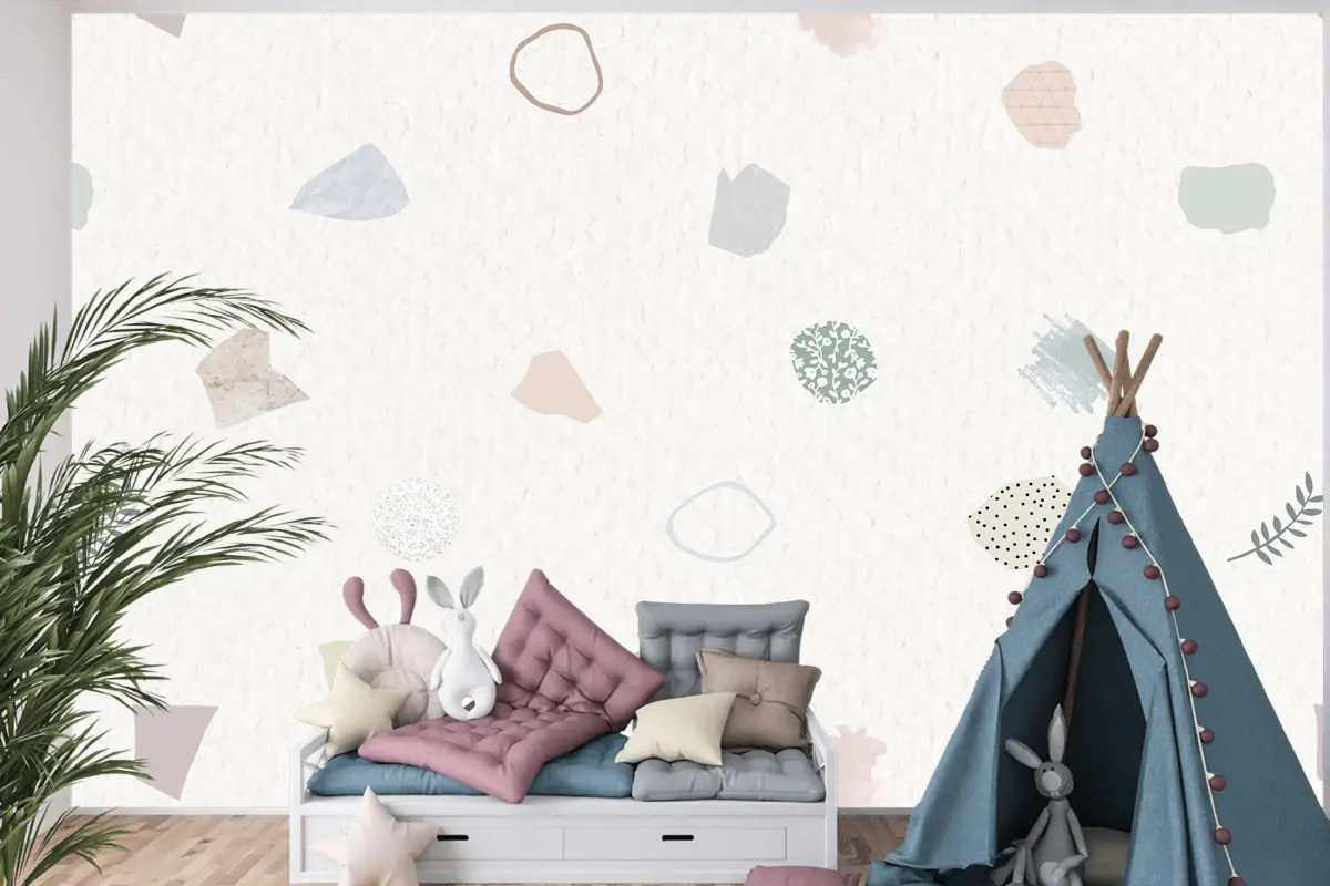 Yırtık Kağıt Not Sorunsuz Çocuk Odası Duvar Kağıdı Tasarımı Çocuk Odası Duvar Kağıdı