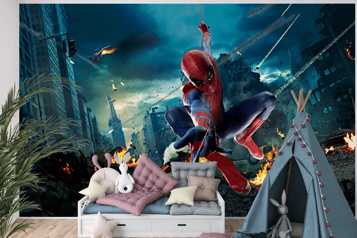 Spider Man Siyah Temalı Duvar Kağıdı