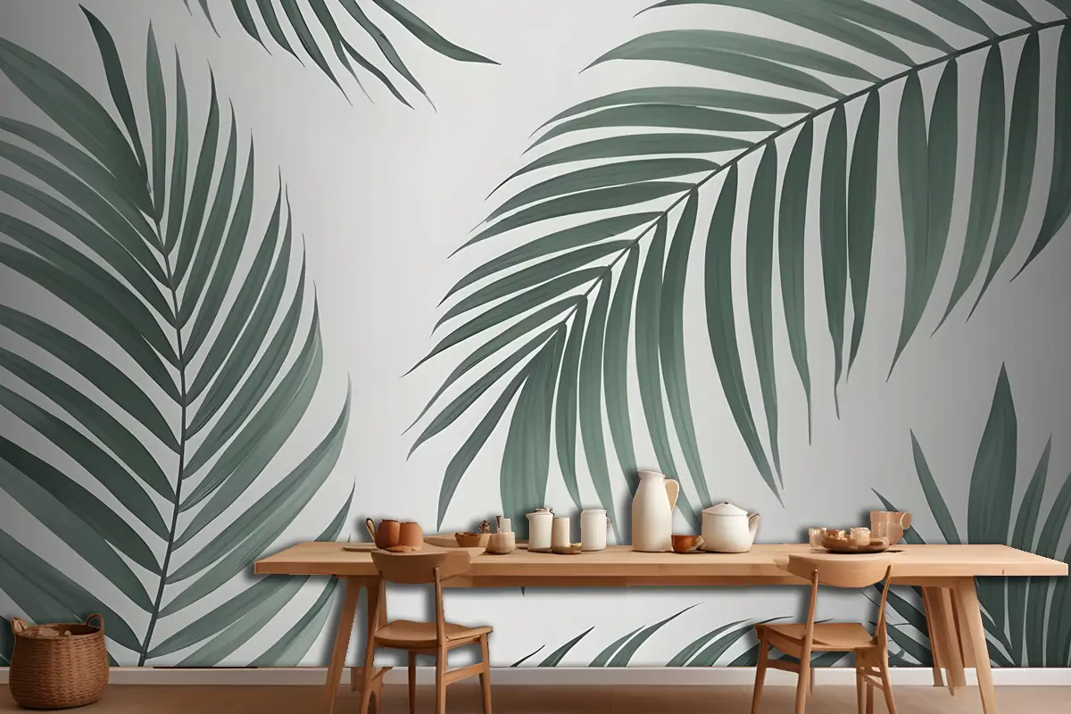 Tropikal Palmiye Mutfak Duvar Kağıdı