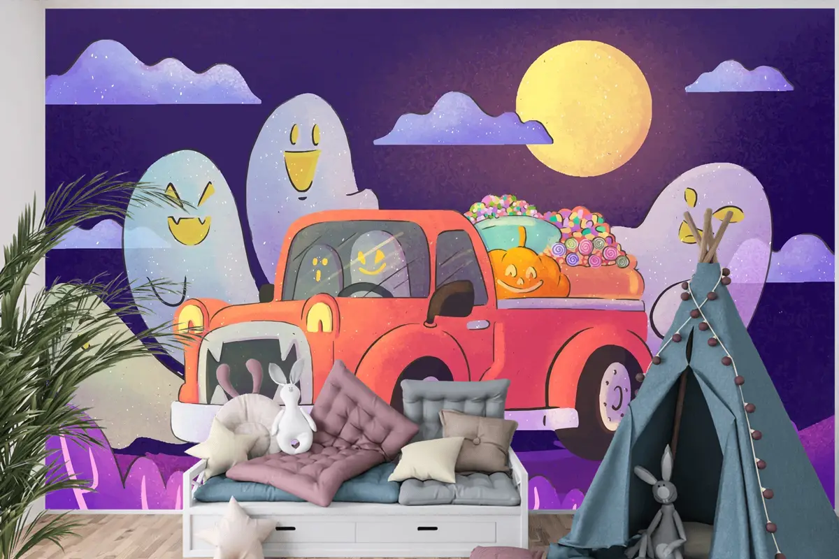 Suluboya Gövde Veya Tedavi Çocuk Odası Duvar Kağıdı 