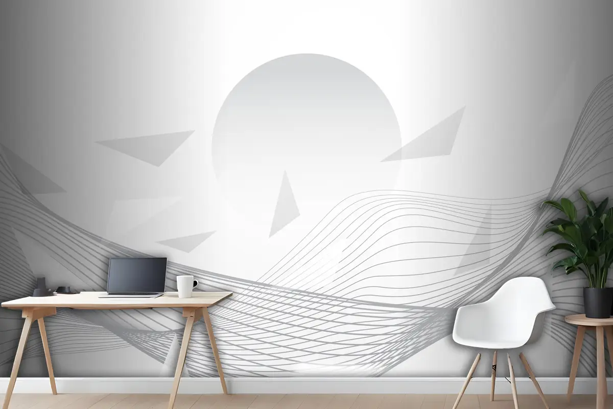 Beyaz Soyut Arka Plan Tema Ofis Duvar Kağıdı