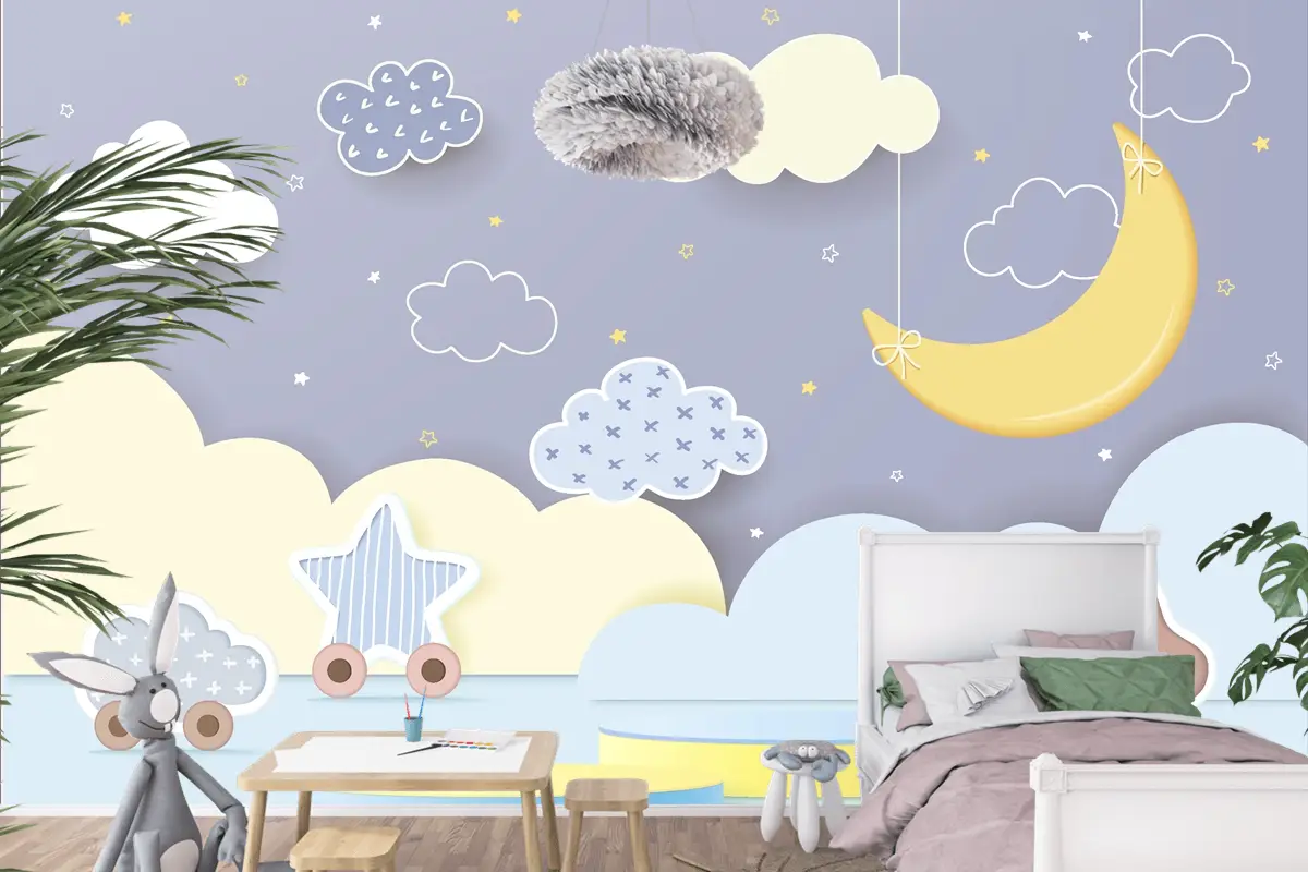 Çocuklar Renkli Podyum Ürün Teşhir Çocuk Odası Duvar Kağıdı Duvar