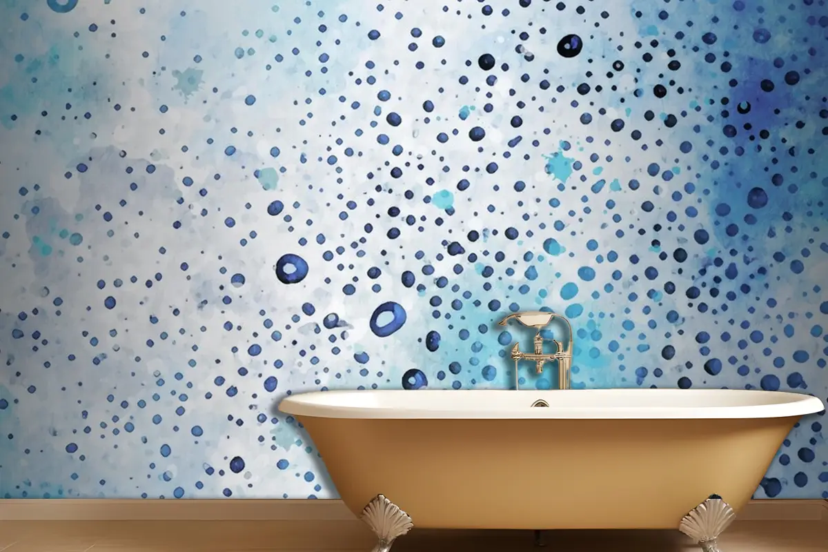 Kabarcık Nokta Suluboya Doku Banyo Banyo Duvar Kağıdı