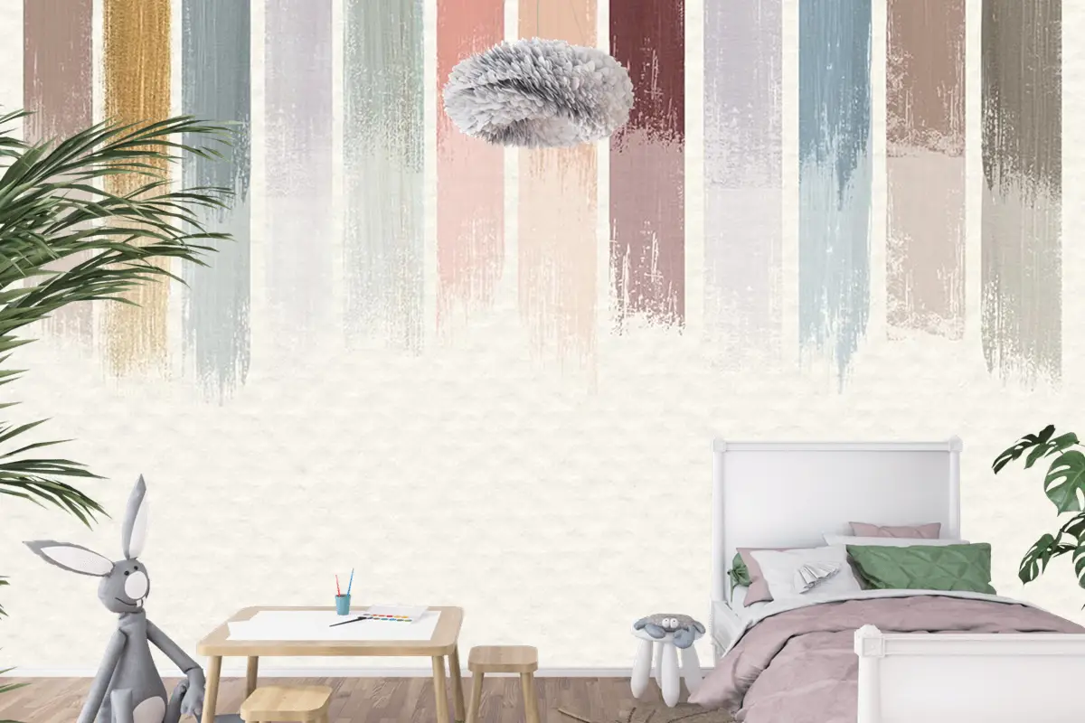 Çocuk Odası Duvar Kağıdı  Bebek Odası Soft Renkler