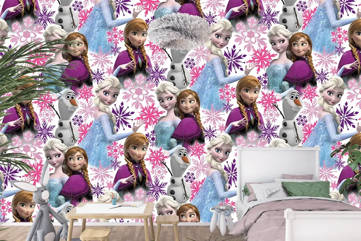 Elsa Karlar Ülkesi Kız Çocuk Duvar Kağıdı