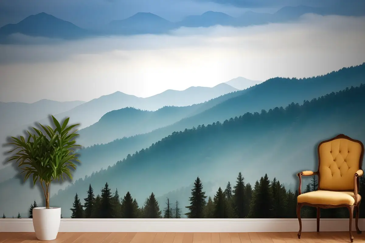 Sisli Dağlar Manzara Duvar Kağıdı 