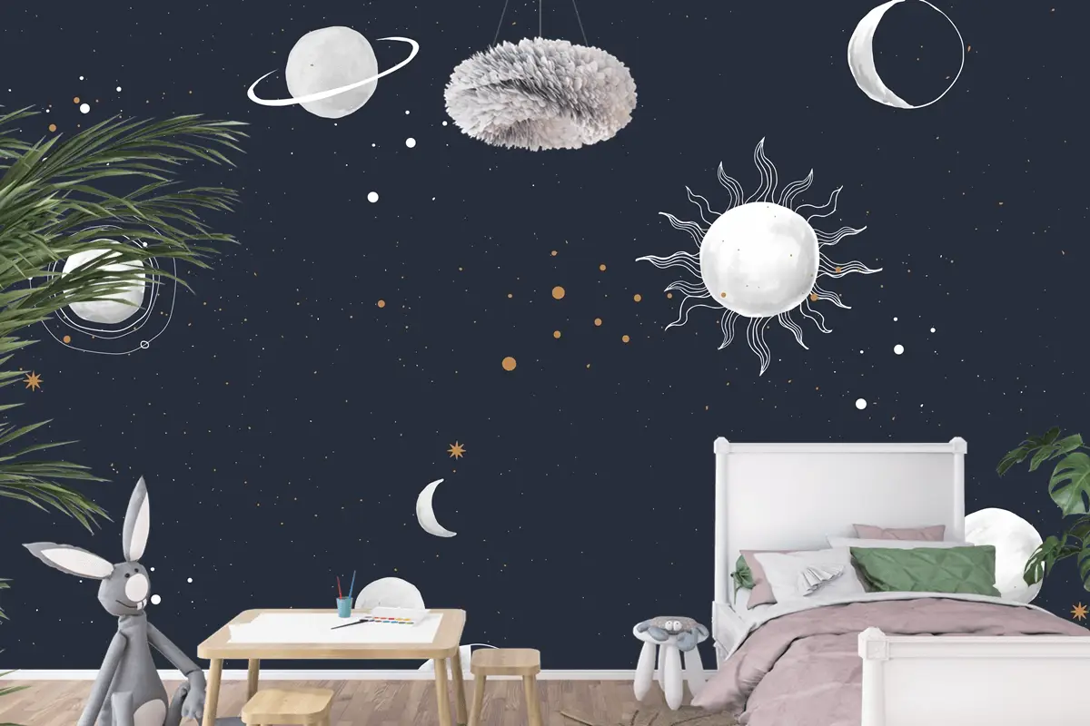 Galaxy Uzay Boys Çocuk Odası Duvar Kağıdı