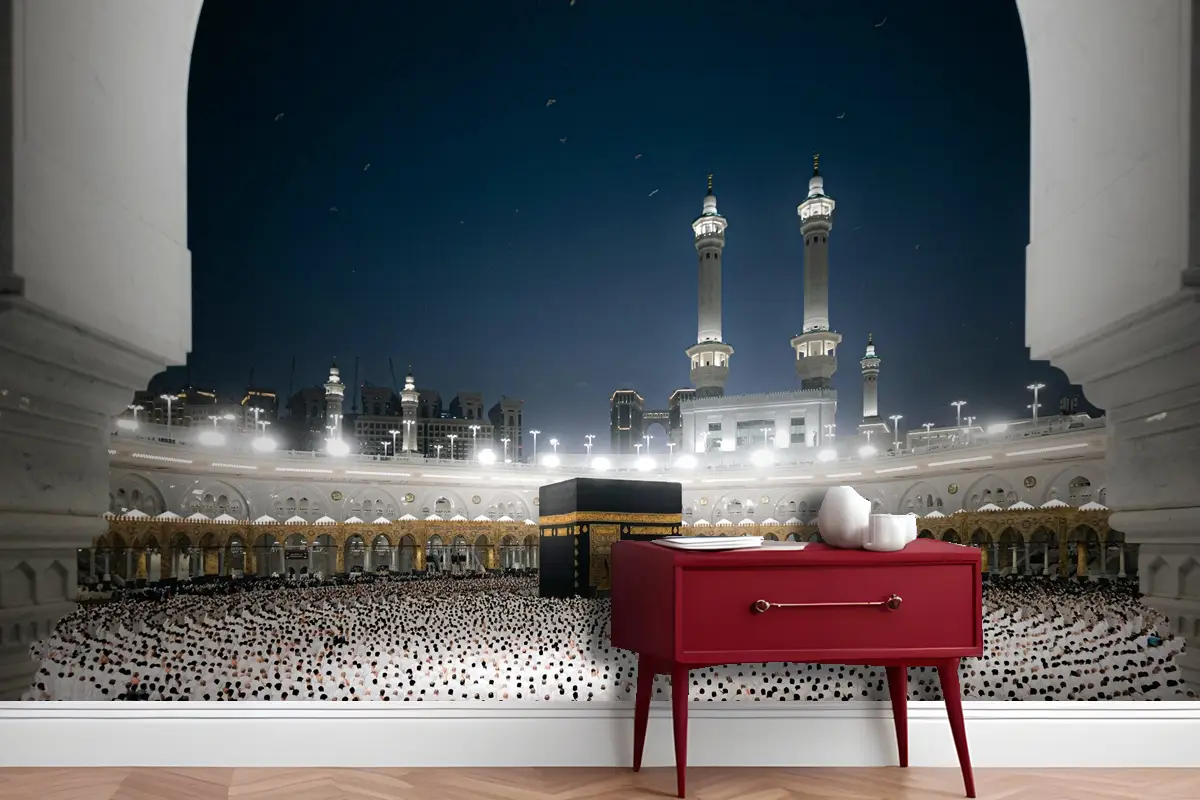 Gece Manzaralı 3D Kabe Duvar Kağıdı