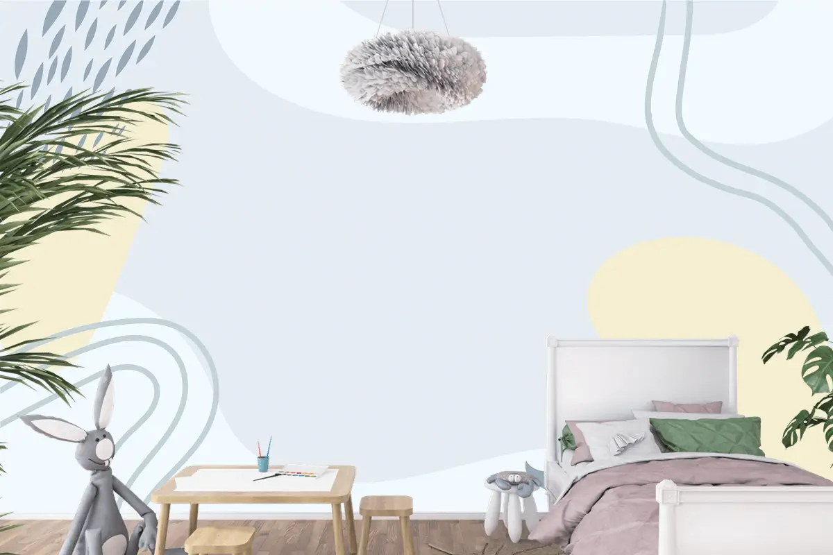 Elle Çizilmiş Minimal Çocuk Odası Duvar Kağıdı 