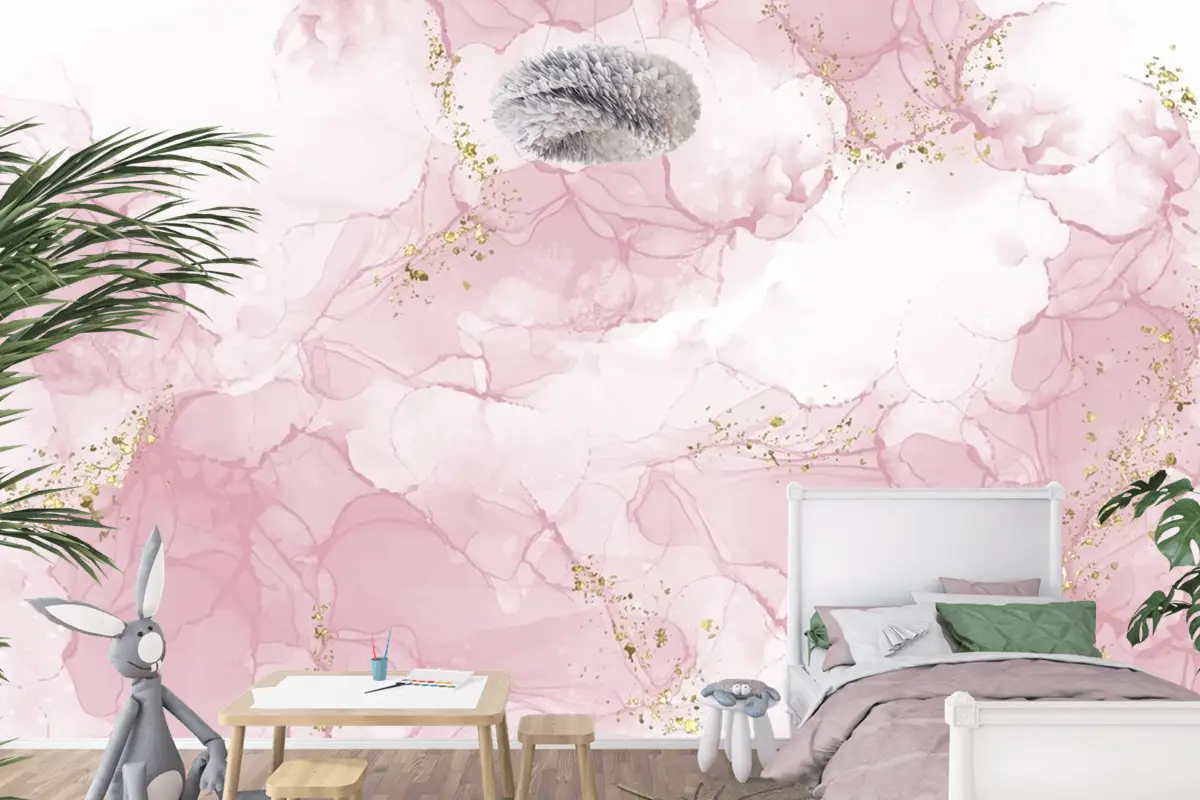 El Boyalı Suluboya Arka Plan Çocuk Odası Duvar Kağıdı 