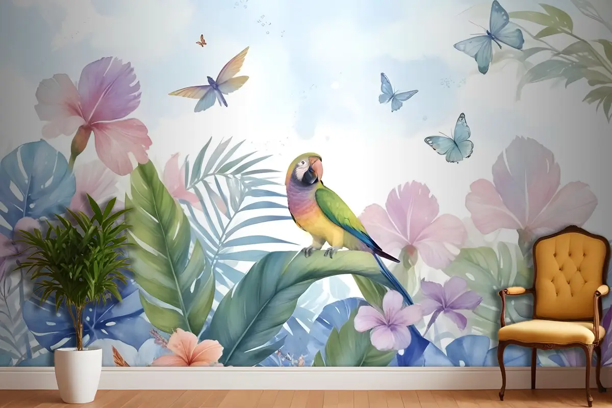 Ortanca Ve Papağanlı Şakayık Duvar Kağıdı