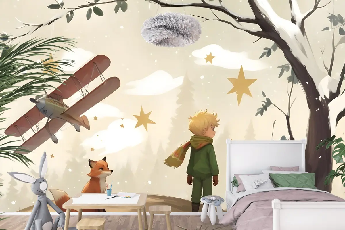 Çocuklar Küçük Prens Çocuk Odası Duvar Kağıdı 