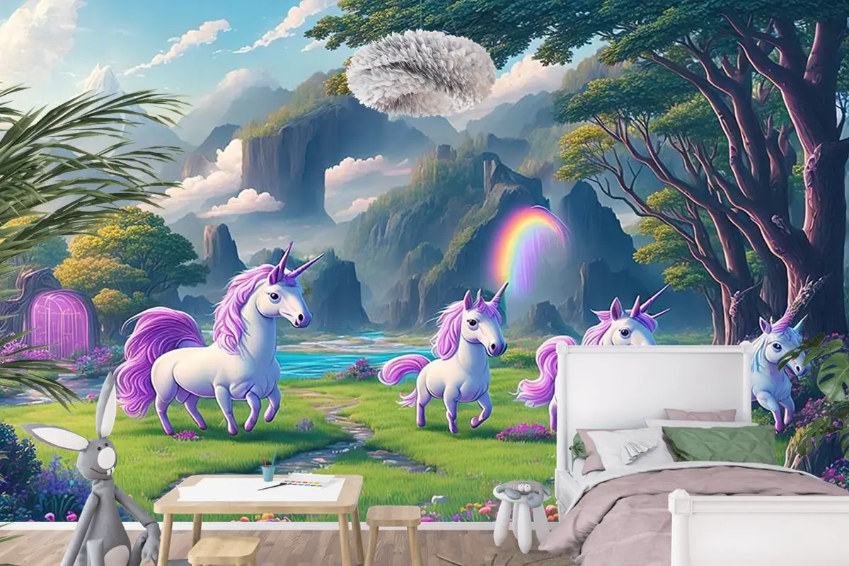 Küçük Sevimli Boynuzlu Atlar  Pony