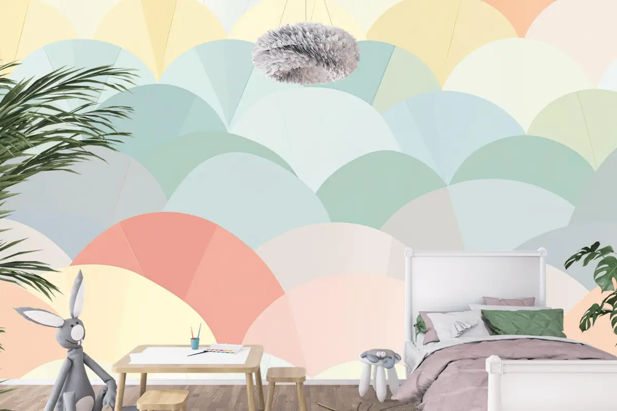 Arka Plan Pastel Çocuk Odası Duvar Kağıdı 