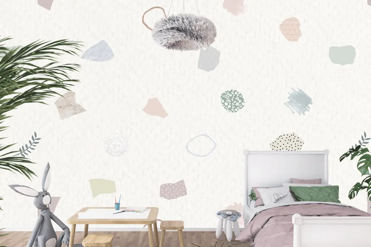 Yırtık Kağıt Not Sorunsuz Çocuk Odası Duvar Kağıdı Tasarımı Çocuk Odası Duvar Kağıdı