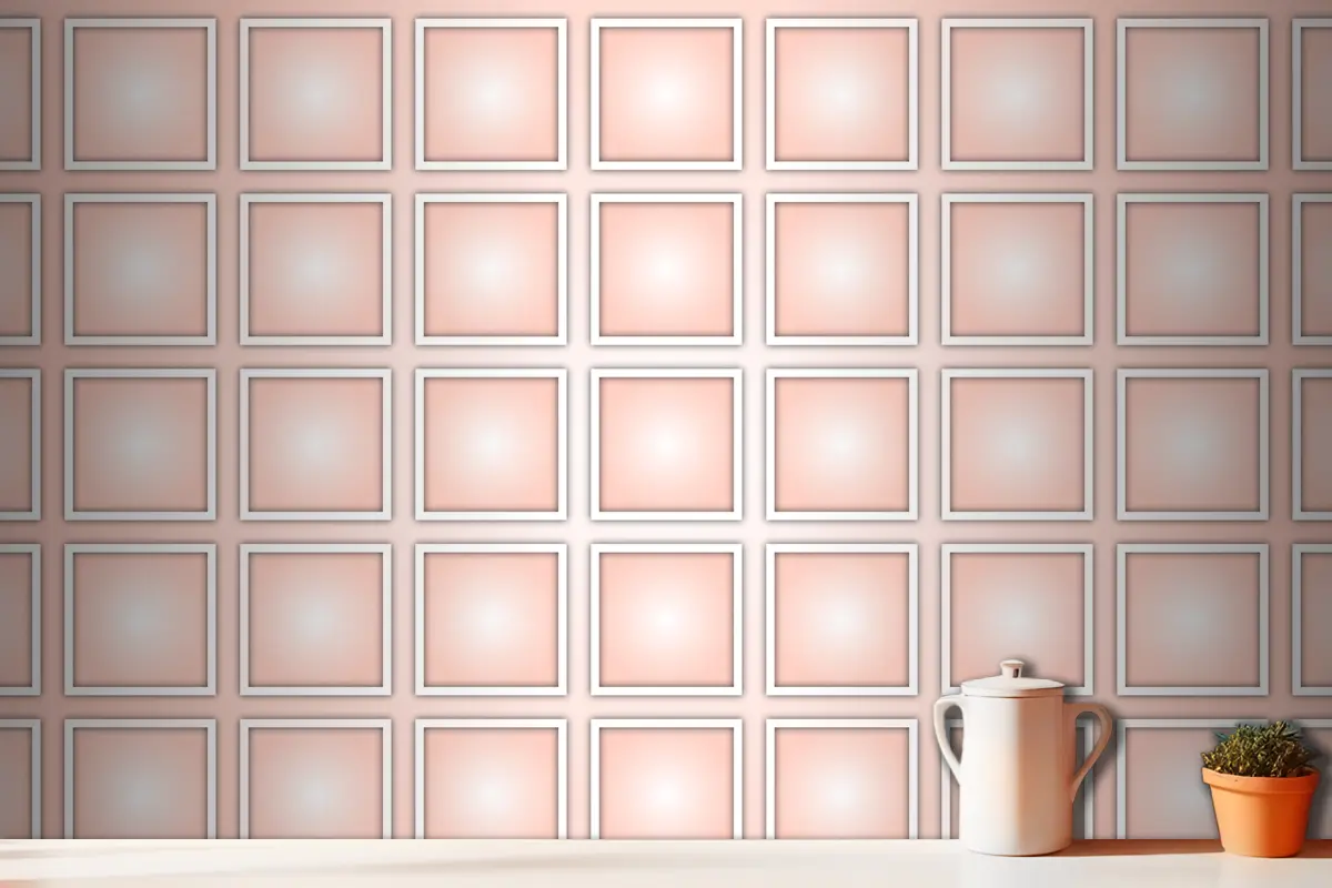 Kesintisiz Geometrik Desenler Mutfak Duvar Kağıdı