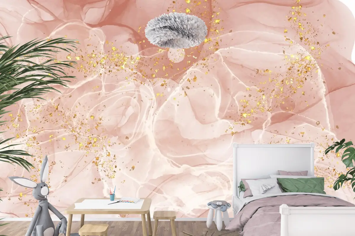 Suluboya Alkol Mürekkep Arka Plan Çocuk Odası Duvar Kağıdı 