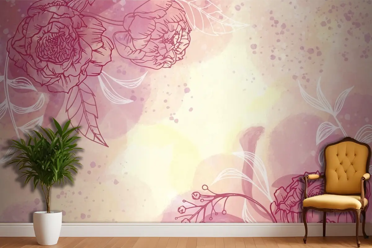 Suluboya Bahar Arka Plan Duvar Kağıdı 