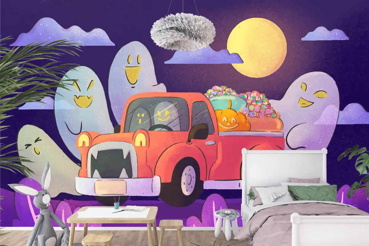 Suluboya Gövde Veya Tedavi Çocuk Odası Duvar Kağıdı 