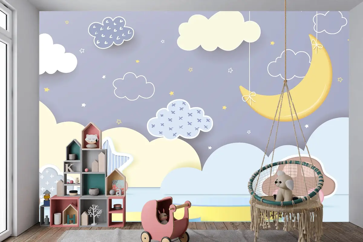 Çocuklar Renkli Podyum Ürün Teşhir Çocuk Odası Duvar Kağıdı Duvar