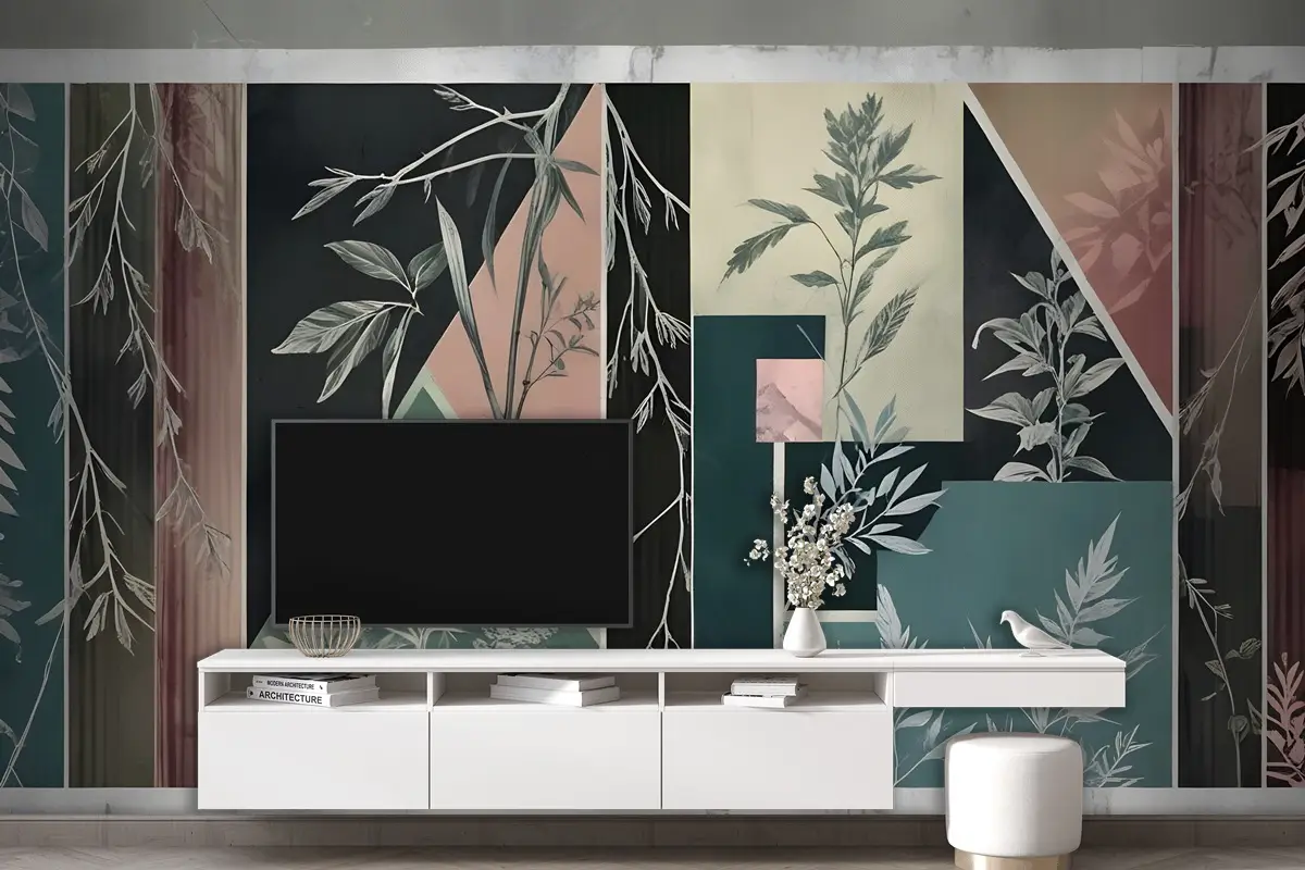 Soyut Çiçek Sanatı Duvar Kağıdı 