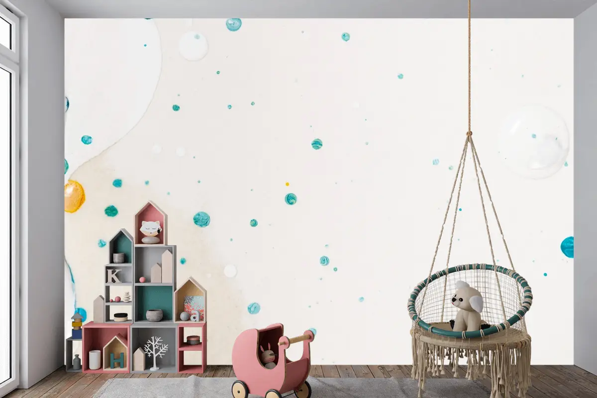 Estetik Arka Plan El Yapımı Deneysel Sanat Çocuk Odası Duvar Kağıdı