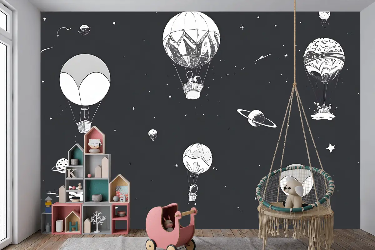 Çocuklar Için Astronot Çocuk Odası Duvar Kağıdı 