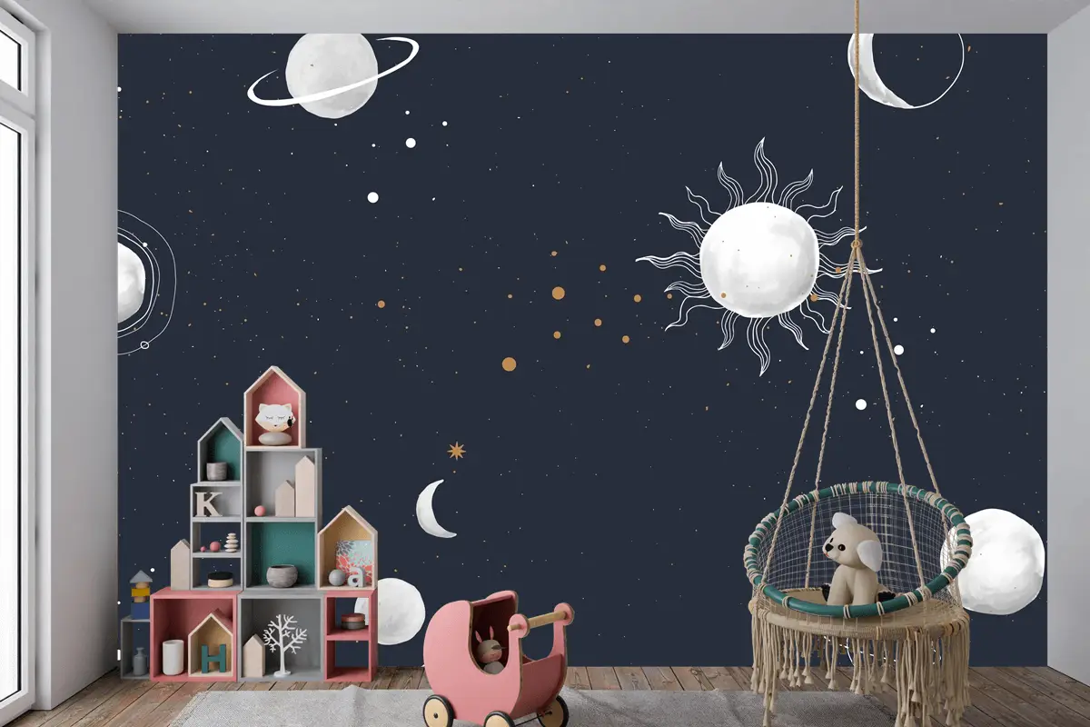 Galaxy Uzay Boys Çocuk Odası Duvar Kağıdı