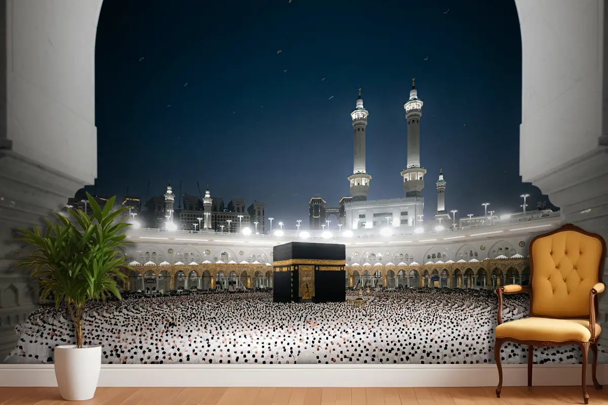 Gece Manzaralı 3D Kabe Duvar Kağıdı