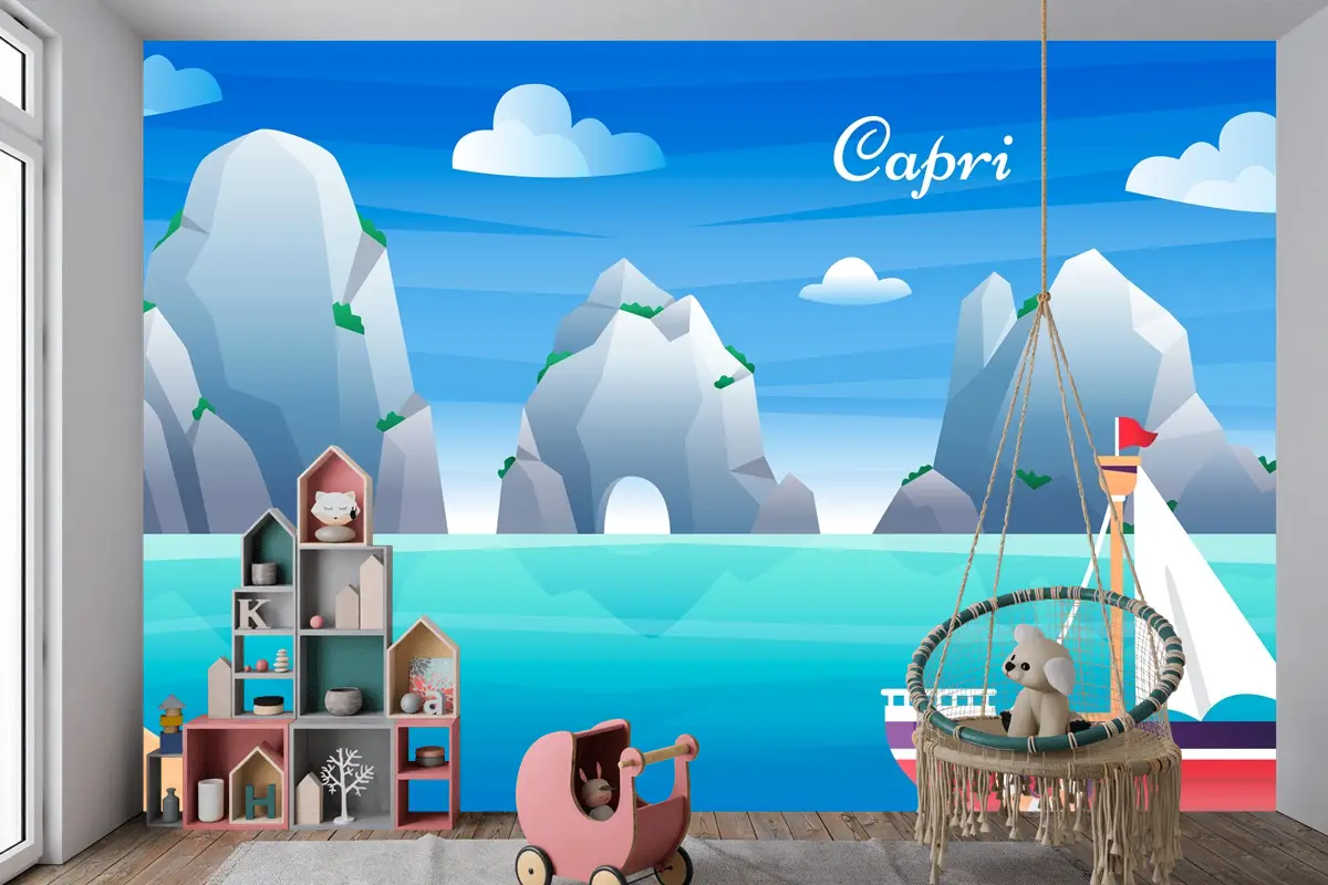 Gradyan Capri Çocuk Odası Duvar Kağıdı 