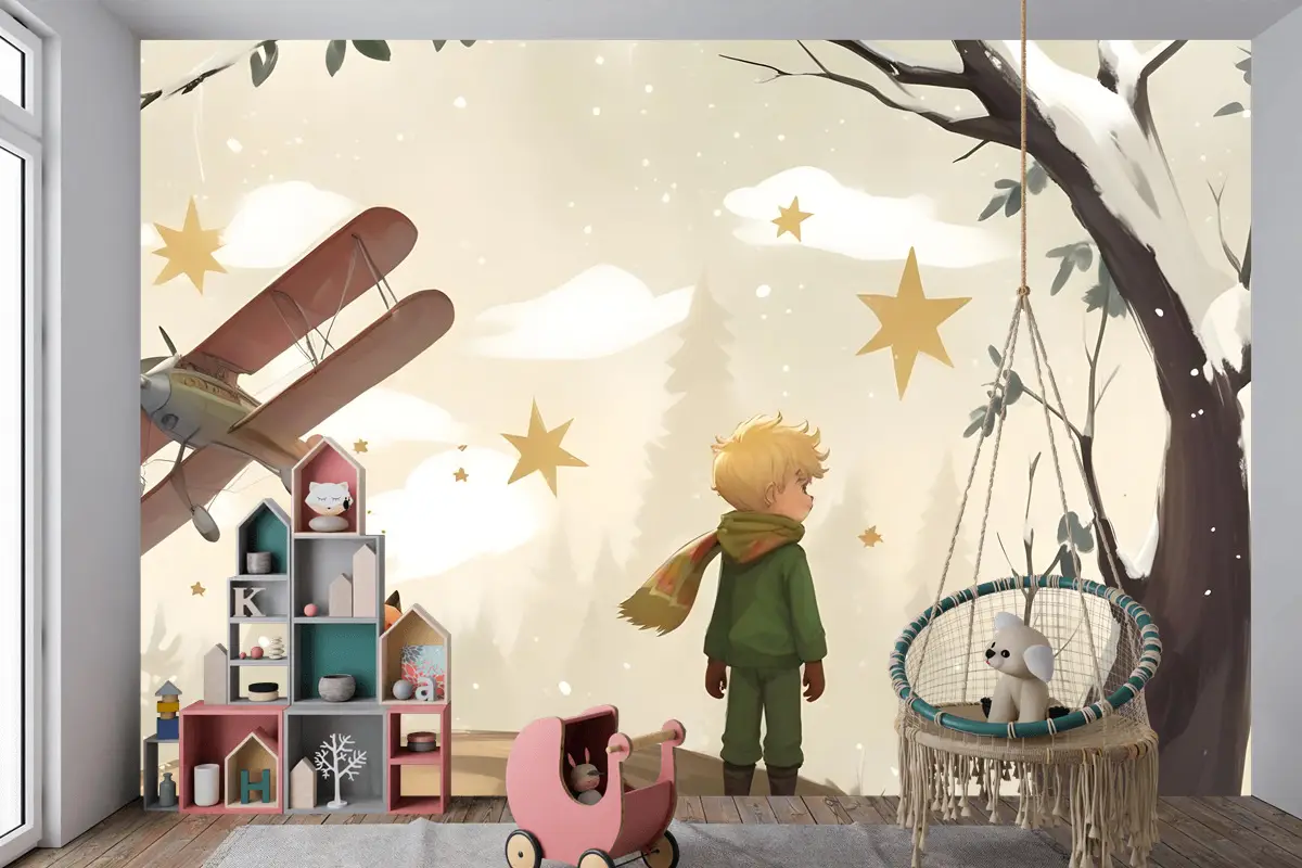 Çocuklar Küçük Prens Çocuk Odası Duvar Kağıdı 