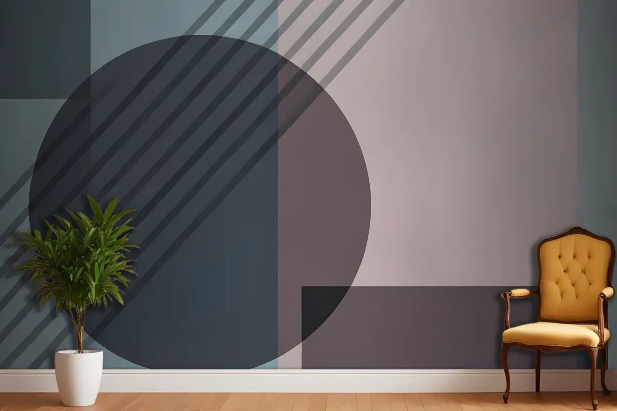 Geometrik Şekilli Minimalist Soyut Kompozisyon Antre  Hol  Koridor Duvar Kağıdı