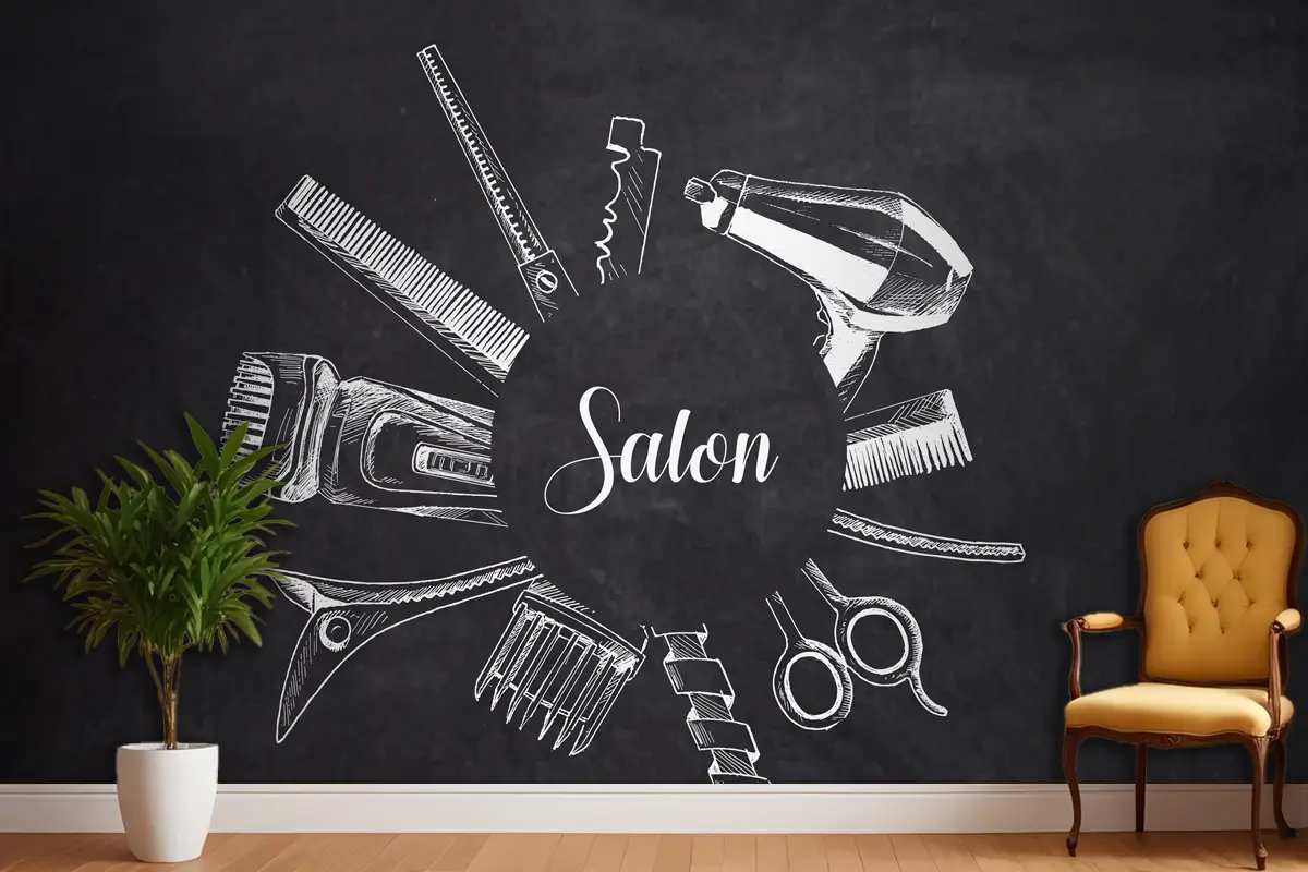 Profesyonel Kuaför Aletleri Erkek Berber Duvar Kağıdı