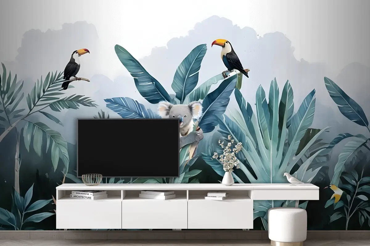 Koala Tukan Duvar Kağıdı  Ile Tropikal Orman