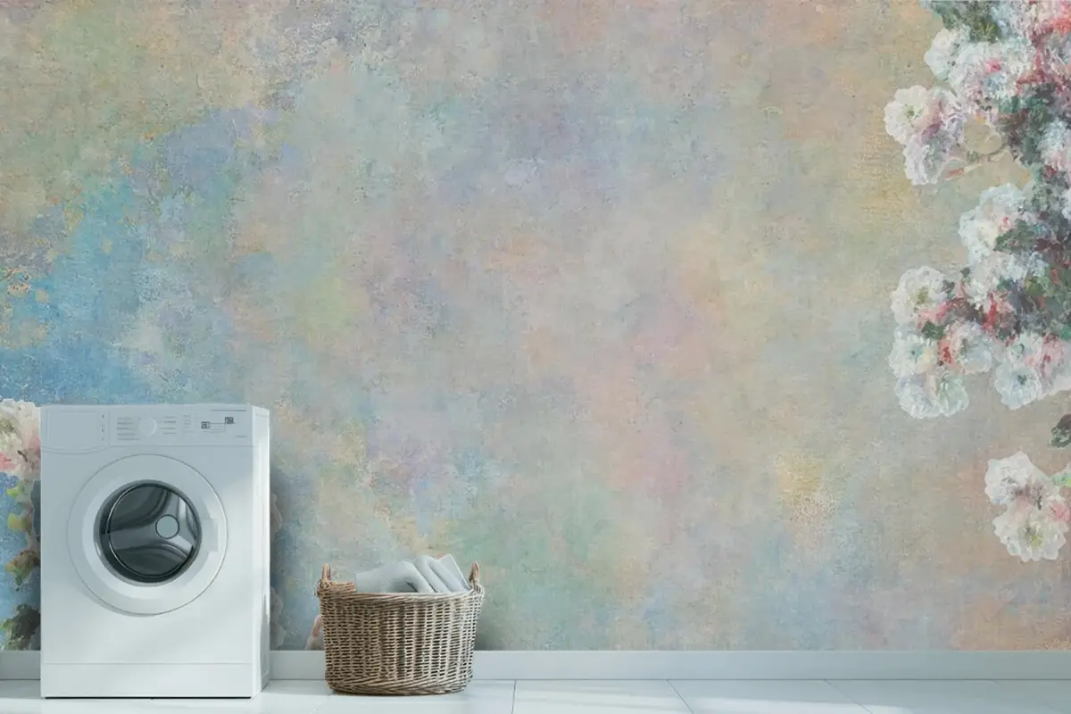 Sanat Eserlerinden Remikslenmiş Vintage Çiçekli Arkaplan