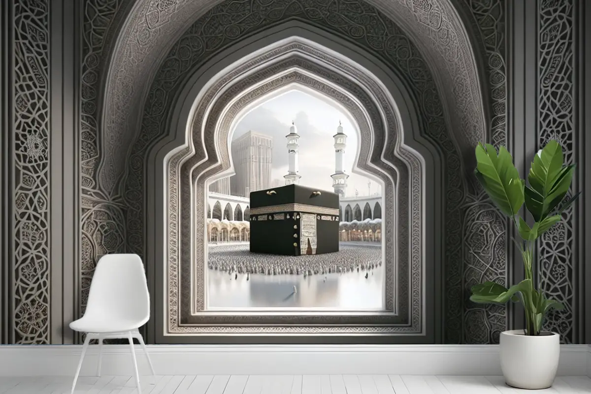 Çerçeve Perspekti Soyut Renk Kabe Duvar Kağıdı