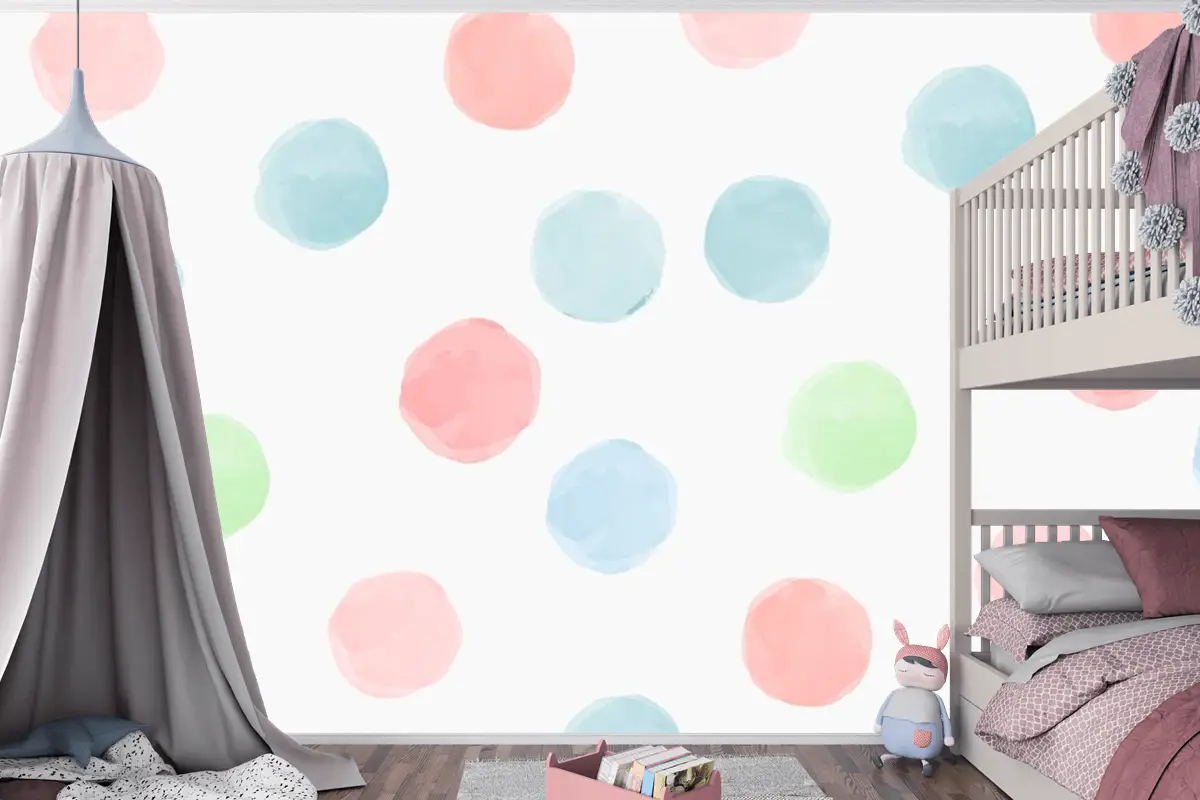 Renkli Geometrik Dikişsiz Desen Arka Plan Tasarımı Çocuk Odası Duvar Kağıdı