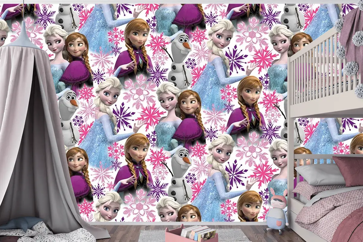 Elsa Karlar Ülkesi Kız Çocuk Duvar Kağıdı