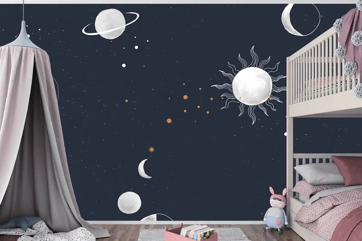 Galaxy Uzay Boys Çocuk Odası Duvar Kağıdı