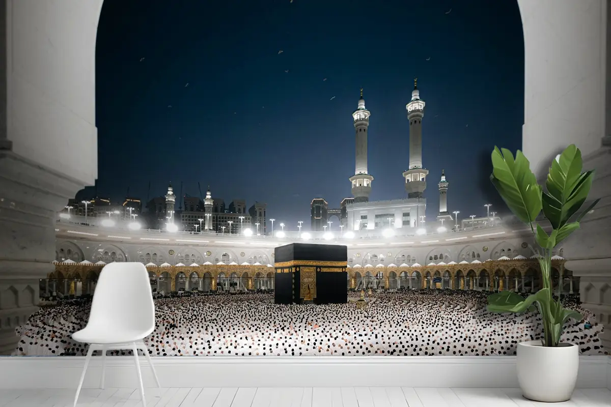 Gece Manzaralı 3D Kabe Duvar Kağıdı