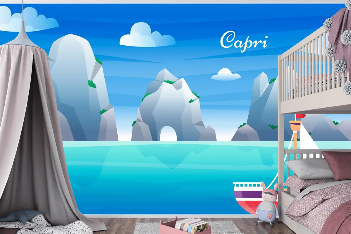 Gradyan Capri Çocuk Odası Duvar Kağıdı 