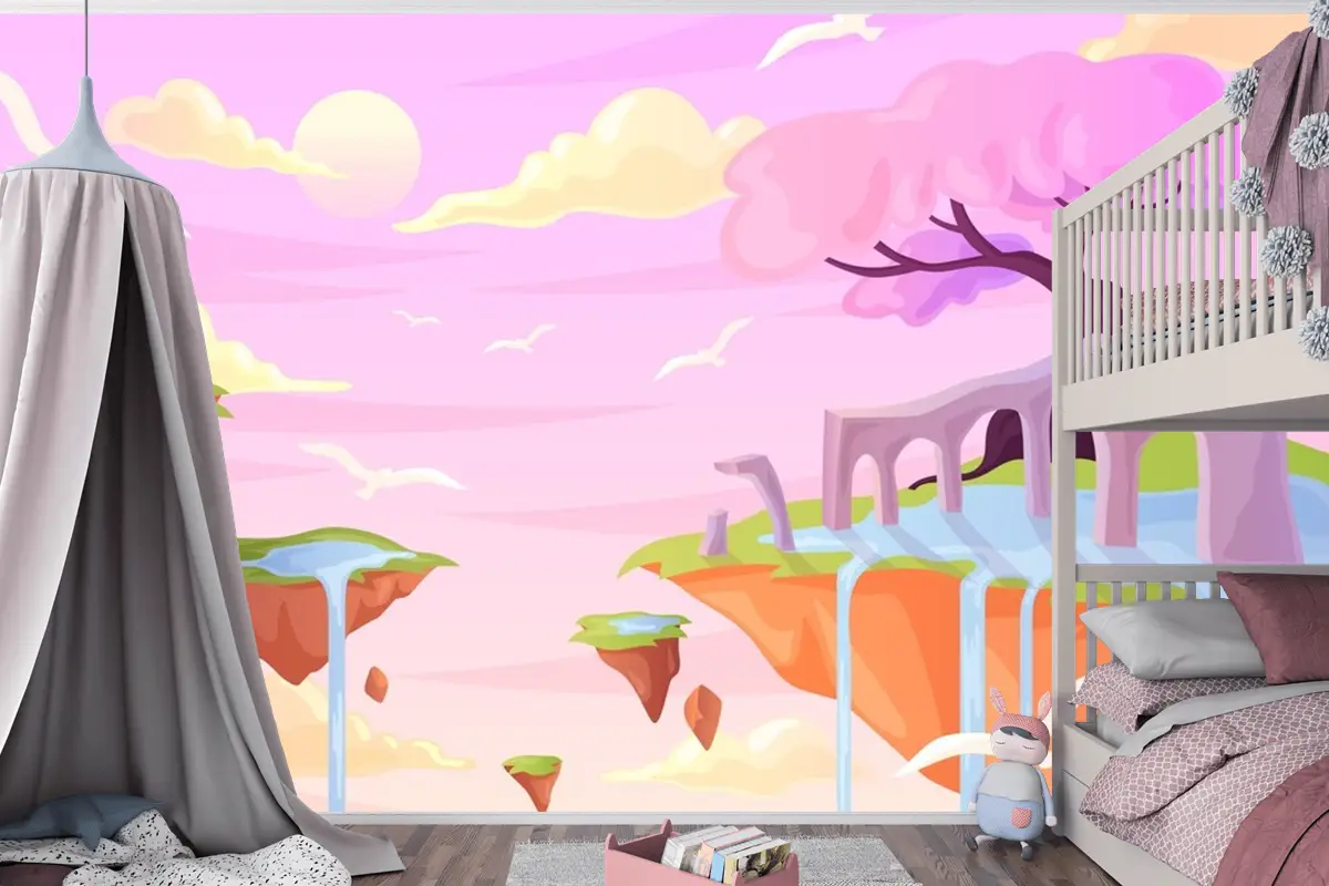 Elle Çizilmiş Peri Masalı Çocuk Odası Duvar Kağıdı