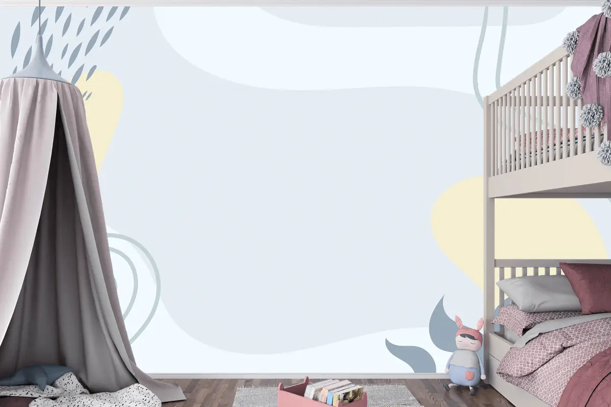 Elle Çizilmiş Minimal Çocuk Odası Duvar Kağıdı 