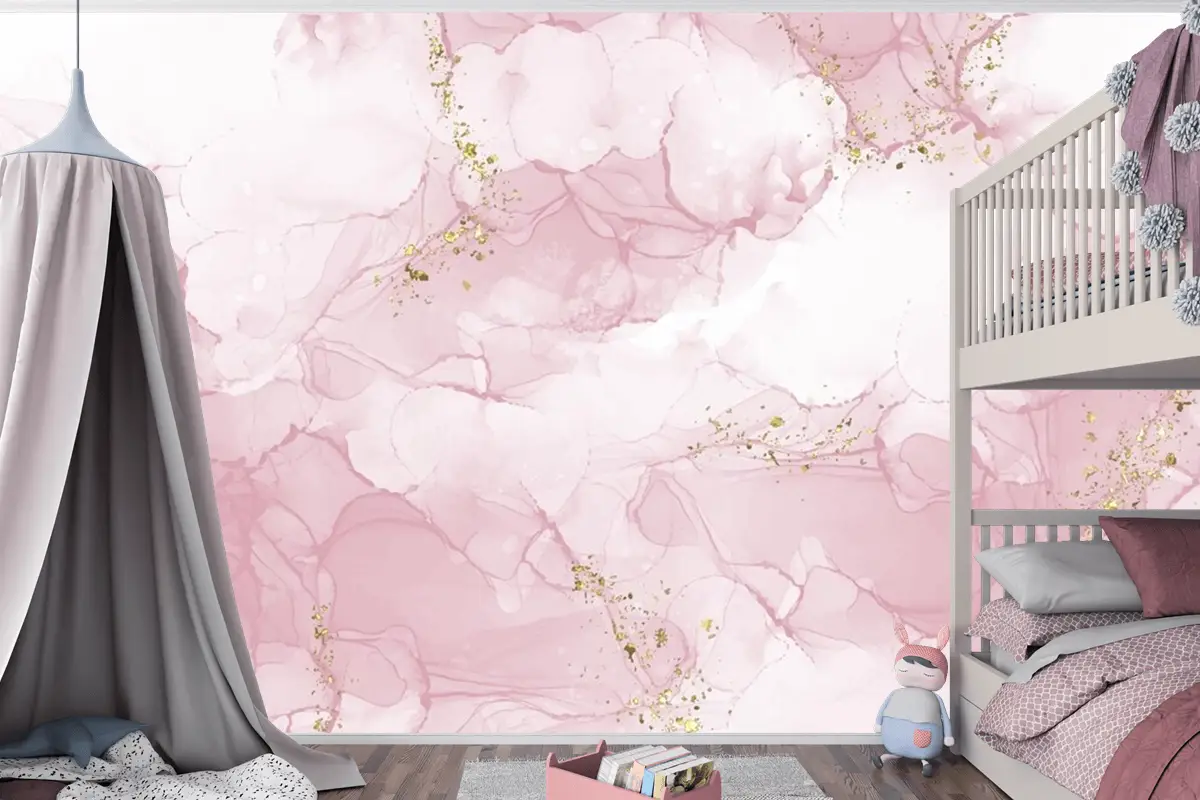 El Boyalı Suluboya Arka Plan Çocuk Odası Duvar Kağıdı 