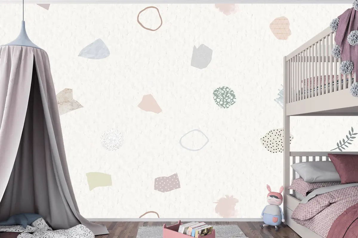 Yırtık Kağıt Not Sorunsuz Çocuk Odası Duvar Kağıdı Tasarımı Çocuk Odası Duvar Kağıdı