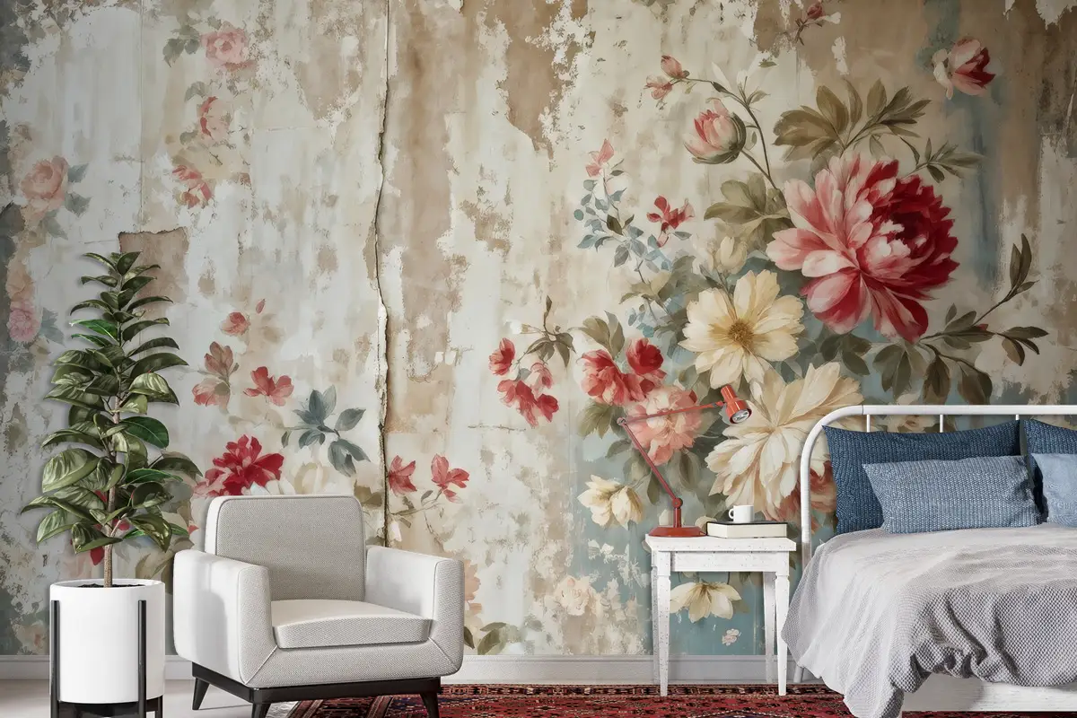 Tayland Şehrindeki Eski Duvar Vintage Duvar Kağıdı