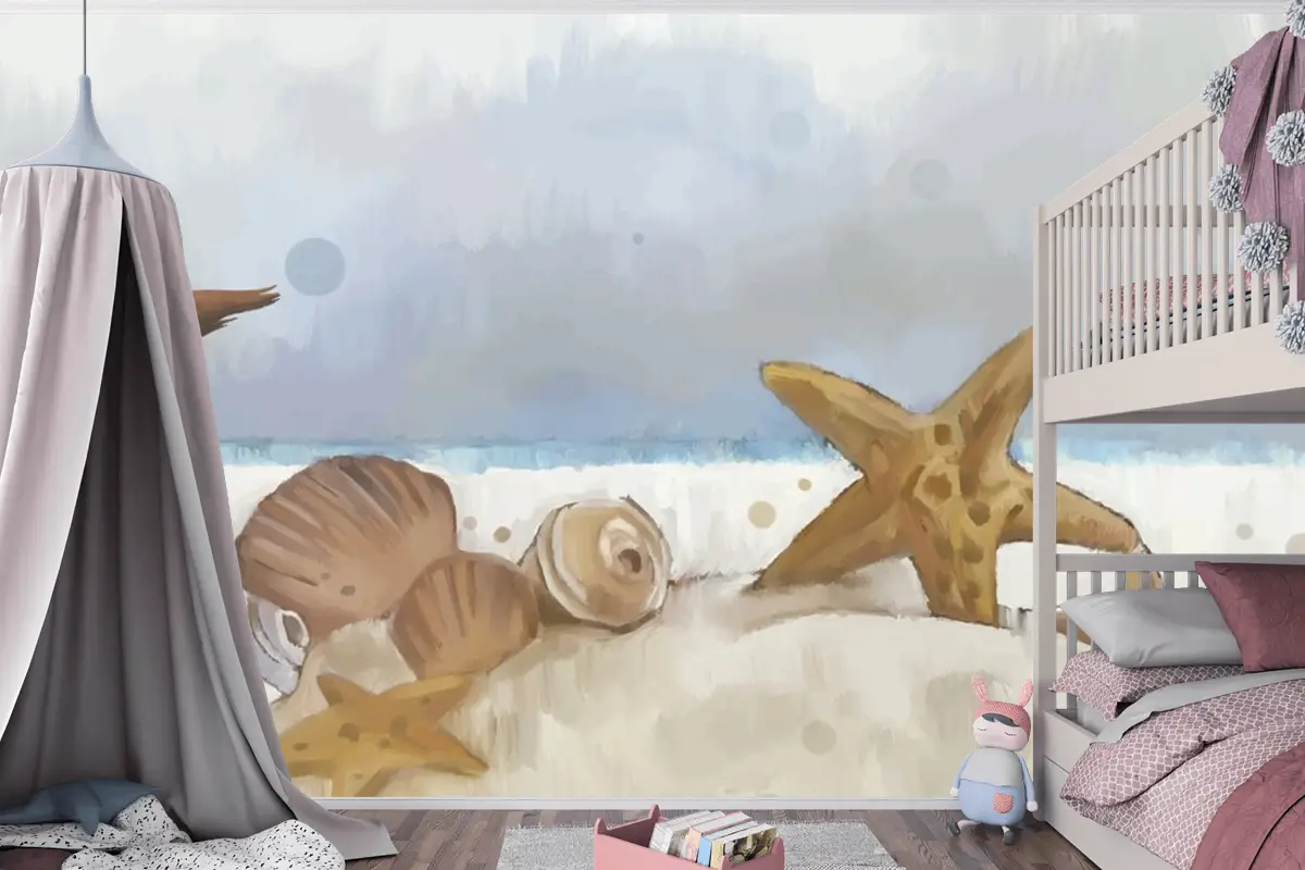 Tatil Suluboya Arka Plan Çocuk Odası Duvar Kağıdı 