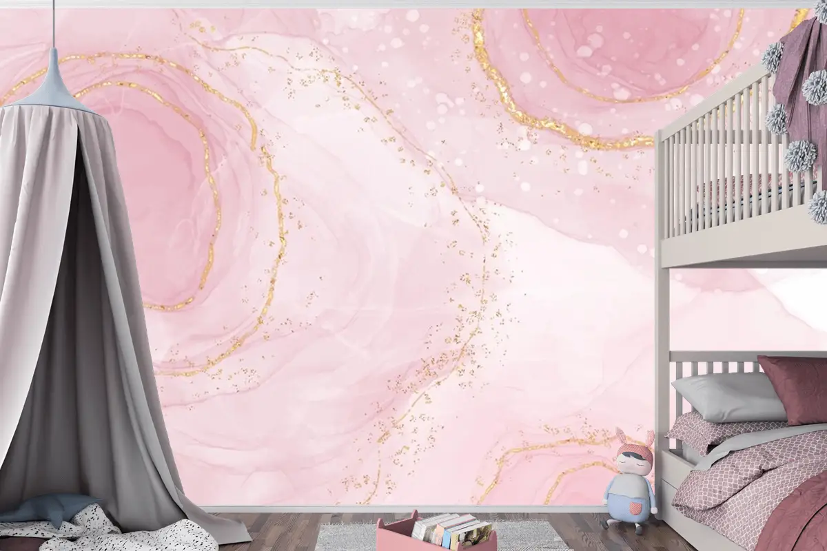 Suluboya Alkol Mürekkep Arka Plan Çocuk Odası Duvar Kağıdı